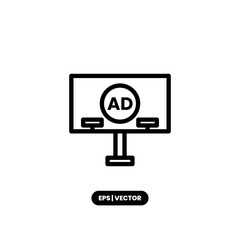 Billboard icon vector illustration logo template for many purpose. Isolated on white background.
