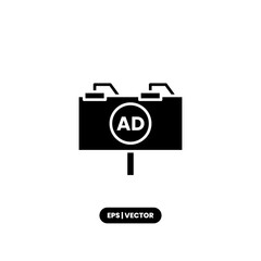 Billboard icon vector illustration logo template for many purpose. Isolated on white background.