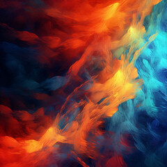 Fototapeta na wymiar Generate Cool Background Images: Colorful Abstract with Fire and Ice Contrasts