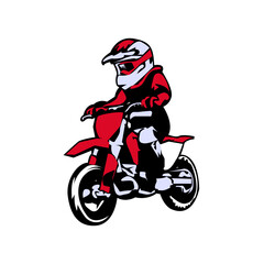 Illustration Vector Graphic of Motocross logo Design