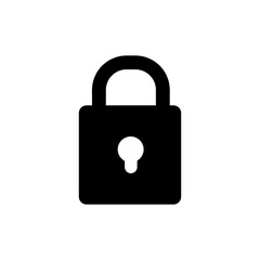 Lock icon vector. Simple lock sign illustration on white background..eps