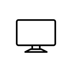 Monitor icon vector. Simple computer monitor sign illustration on white background..eps