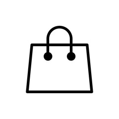 Bag icon vector. Simple purse sign illustration on white background..eps