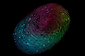 An electronic fingerprint. Generative AI Generative AI