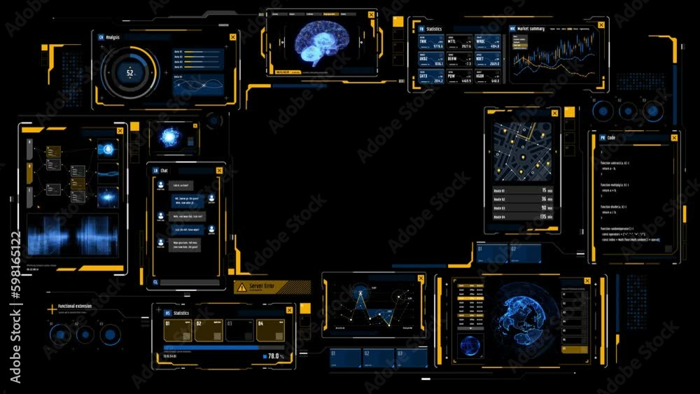 Poster Futuristic graphical user interface background.