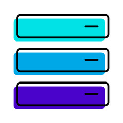 to do list banner blue icon thin line outline