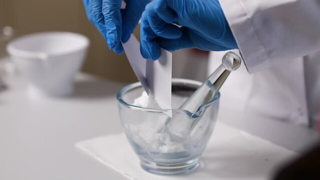 A cream has been mixed in a laboratory