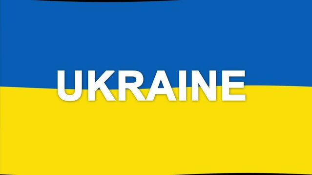 Ukraine flag animation for sale, showcasing lively 2D text that highlights the country's heritage and strength