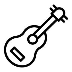 ukulele line icon