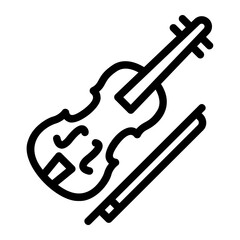 violin line icon