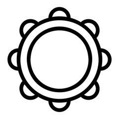 tambourine line icon