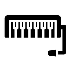 melodica glyph icon