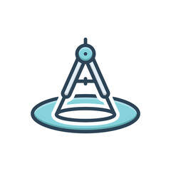 Color illustration icon for precise 