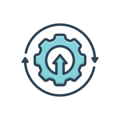 Color illustration icon for upgrade 