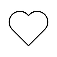 Heart icon vector. Simple favorite sign illustration on white background1.eps