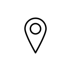 Location icon vector. Simple pin sign illustration on white background..eps