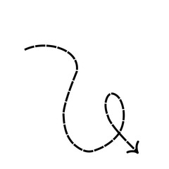 Dashed Line Arrow