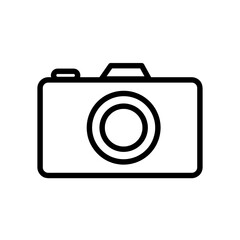 Camera icon vector. Simple camera sign illustration on white background
