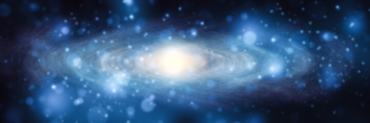 Naklejka premium Space is the area outside Earth's atmosphere with no air, sound, or gravity. It has planets and unique objects. Studying space is important for understanding the universe and technology.