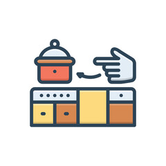 Color illustration icon for something 