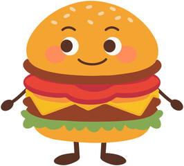 Happy Burger Emoticon