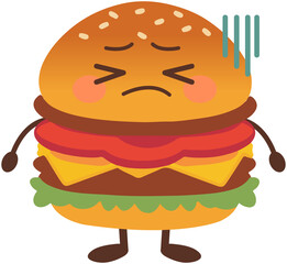 Sad Burger Emoticon