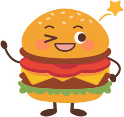 Happy Burger Emoticon