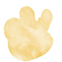 Yellow Watercolor Shapes Elements