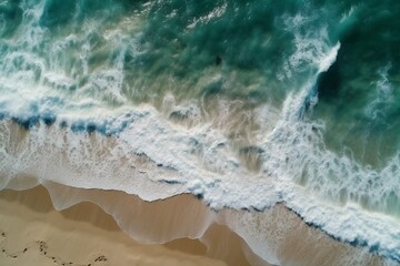 nature sand wave sea water ocean beach shore vacation summer. Generative AI. Generative AI