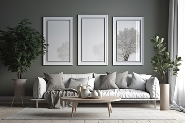 Modern interior design of living room.
