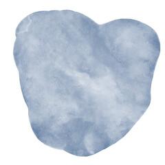 Dark Blue Watercolor Abstract Shapes