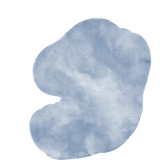 Dark Blue Watercolor Abstract Shapes