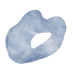 Dark Blue Watercolor Abstract Shapes