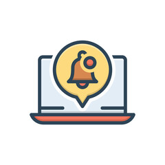 Color illustration icon for notifications 