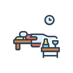 Color illustration icon for leisure 