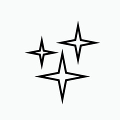 Star Icon - Vector. Sign and Symbol for Design. Applied for Presentation, Website, and Apps Elements.