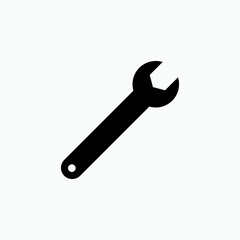 Wrench Icon. Repair Sign and Setting Symbol for Design, Presentation, Website or Apps Elements  – Vector.  