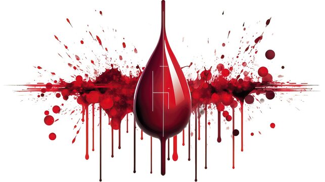 Blood Donar illustration, Blood Donation Day 14 June. Generative AI