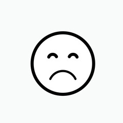 Sad Emoji Faces  Icon for Apps and Websites – Vector.  