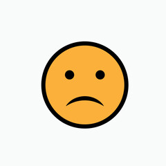 Sad Emoji Faces  Icon for Apps and Websites – Vector.  