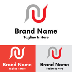 Obraz premium Modern creative n letter logo 