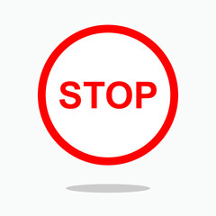 Stop Icon. Prohibition Vector Sign and Symbol.       