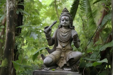 Lord narayana/shiva illustration, Hindu god. Detties, Generative AI