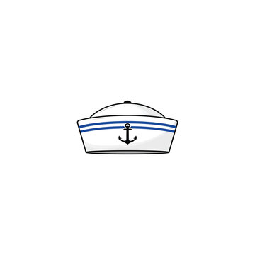 Sailor cap isolated vector graphics