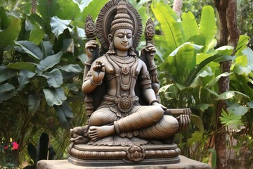 Lord Vishnu , Hindu God. Generative AI