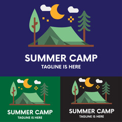 Summer camp logo, camp logo
