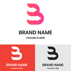 Unique modern letter b arrow logo for your business, brand, company
