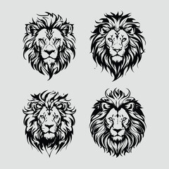 lion head vector