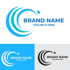 Blue green minimalist laundry logo
