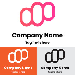 Unique abstract letter M logo design